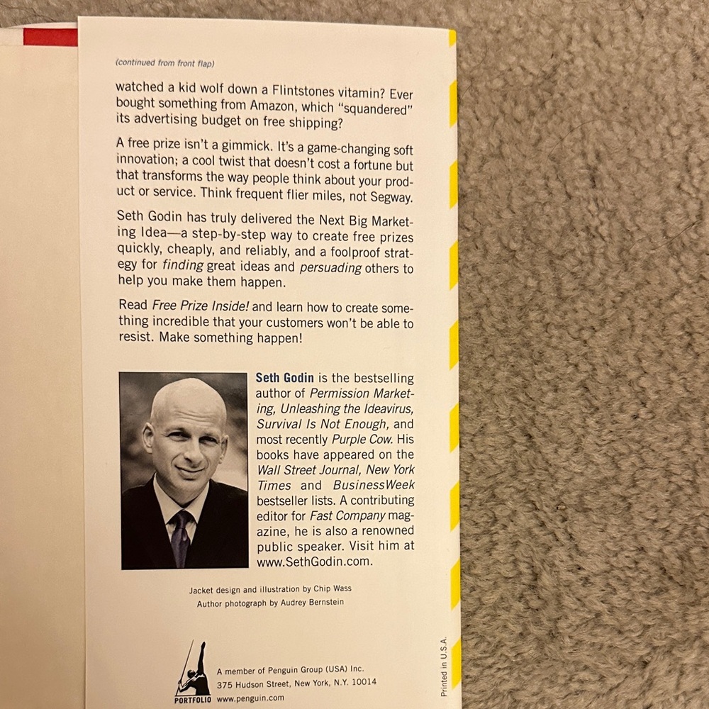 Free Prize Inside Hard Cover Book by Seth Godin - Picture 8 of 12